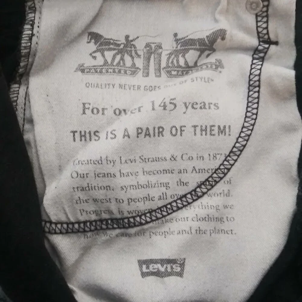 Levi's 502 Men's black/dark gray jeans - Picture 13 of 16